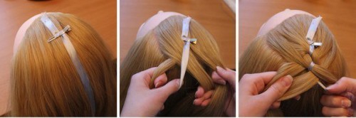 Плетение кос с лентами – поэтапная схема плетения с пошаговой инструкцией