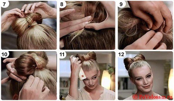 Как сделать из волос бант